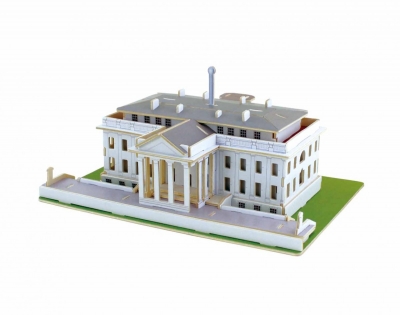 JPD557 Wooden puzzle with colored paper White House ― VIP Office HobbyART