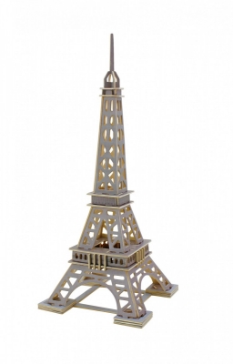 JPD463 Wooden puzzle with colored paper Eiffel Tower ― VIP Office HobbyART
