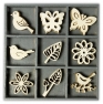 Wooden ornaments 10,5x10,5cm 45tk