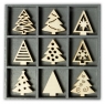 Wooden ornaments 10,5x10,5cm 45tk