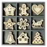 Wooden ornaments 10,5x10,5cm 45pcs