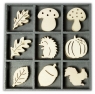 Wooden ornaments 10,5x10,5cm 45tk