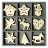 Wooden ornaments 10,5x10,5cm 45pcs