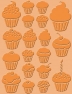 Embossing folder Craft Concepts CR900004 cupcakes