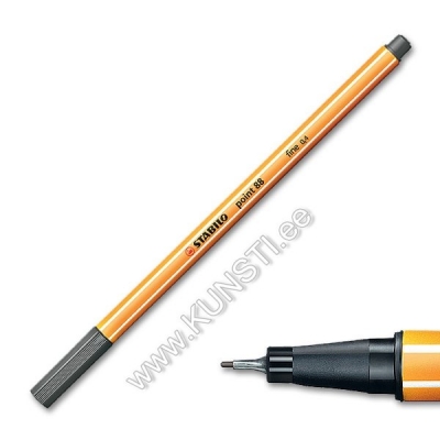 Tindipliiats Stabilo Point 88/96 dark grey Fineliner, 0,4 mm ― VIP Office HobbyART