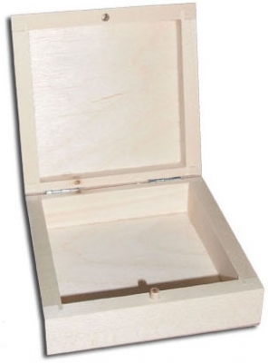 Puidust toorik - Puidust karp. Mõõdud: 6.5 x 6.5 x 4.5cm ― VIP Office HobbyART