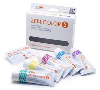Прозрачные немигрирующие красители для мыльной основы ZENICOLOR 5 ― VIP Office HobbyART